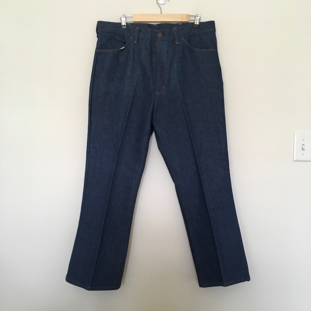 VTG Sears Perma Prest Full Cut Denim Jeans Men’s Sz 38 Short Workwear Deadstock